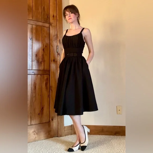 Black Swing Ingenue Dress | Vixen by Micheline Pitt - Picture 4 of 5